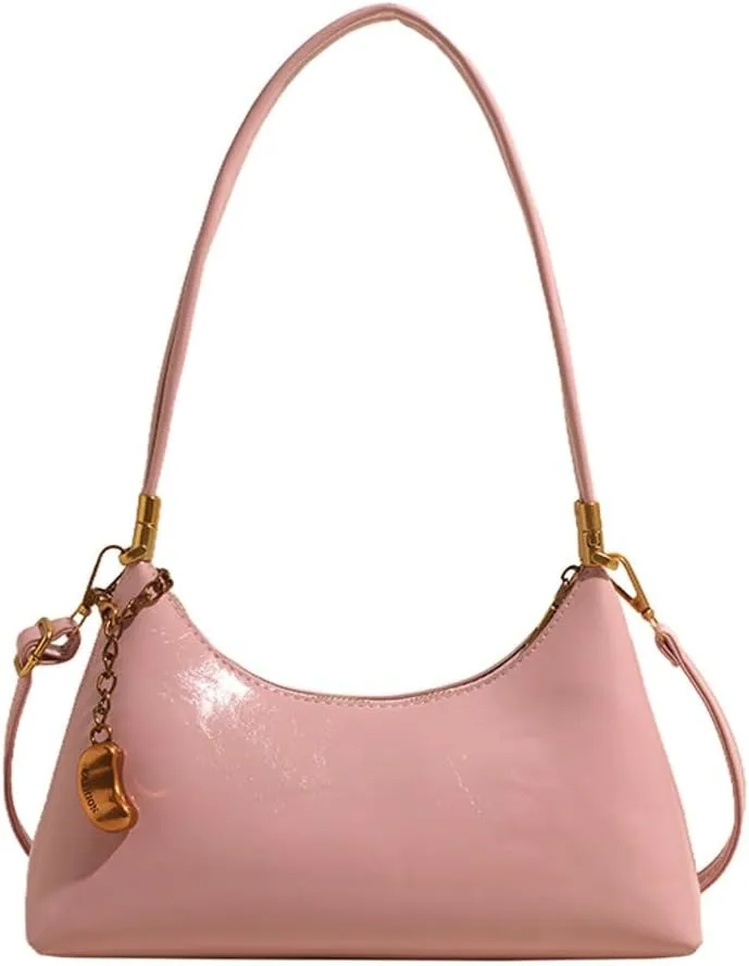 2025 Spring Women's Elegant Underarm Bag  Minimalist Solid Color Shoulder Crossbody Purse, Chic Handbag