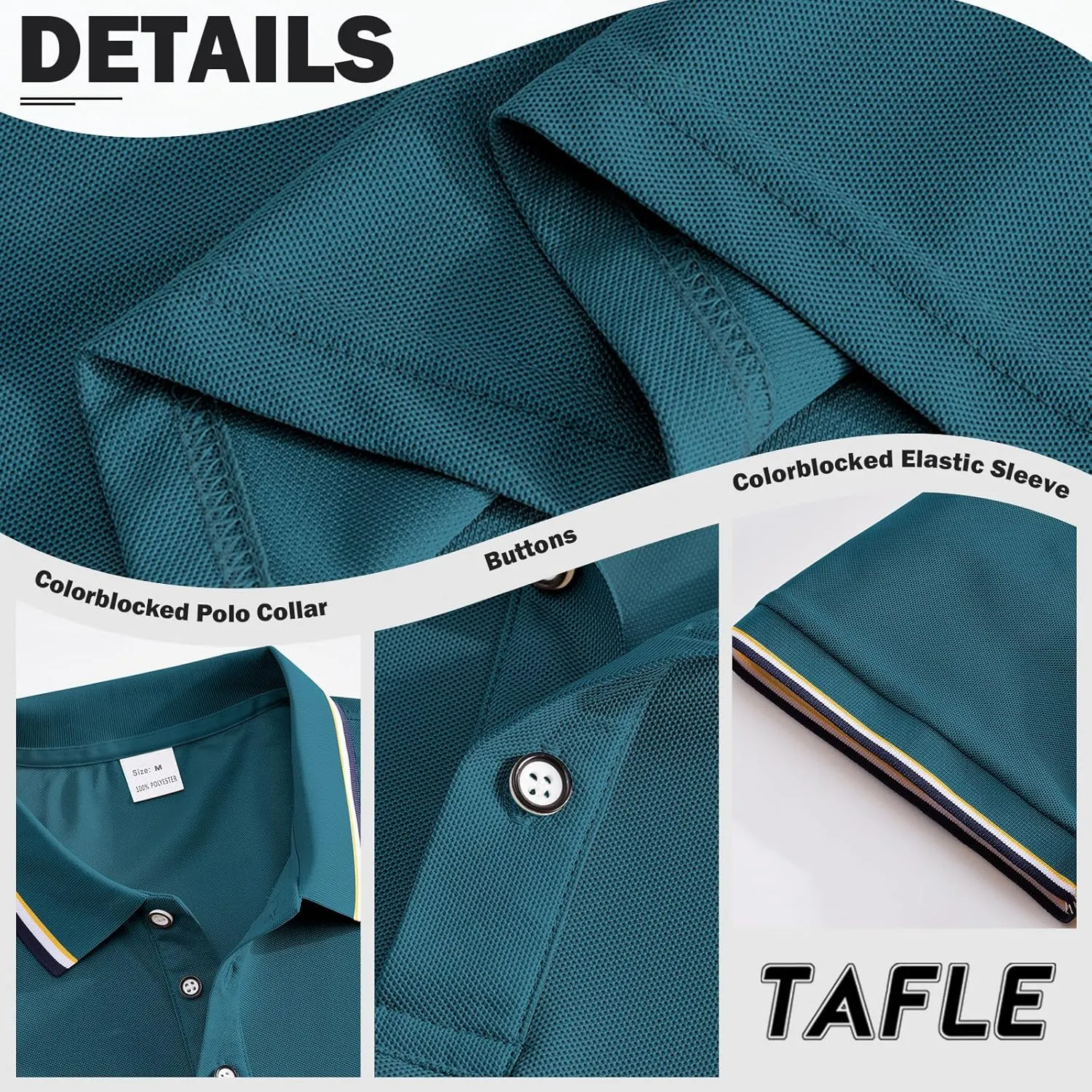 3 Pack Men's Polo Shirts Quick-Dry Short Sleeve Athletic Polo Shirts Moisture Wicking T Shirt Casual Golf Shirts