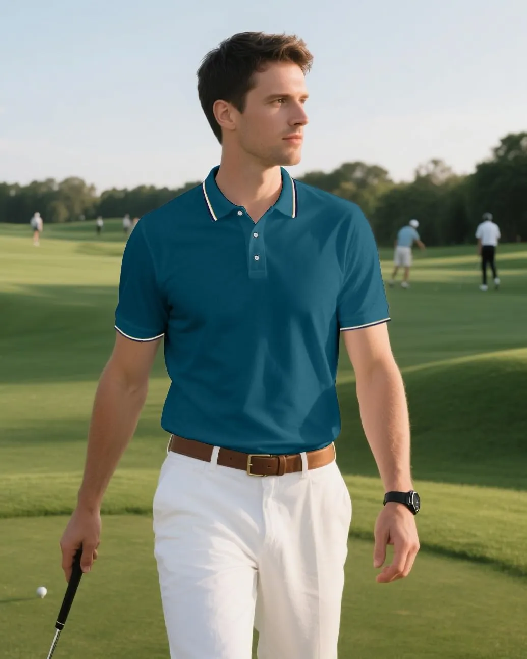 3 Pack Men's Polo Shirts Quick-Dry Short Sleeve Athletic Polo Shirts Moisture Wicking T Shirt Casual Golf Shirts