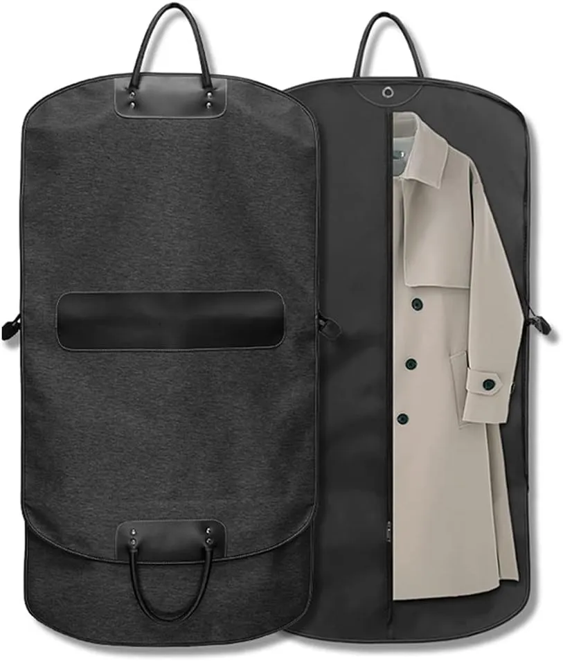 40"" Garment Bag,Oxford Fabric Travel Business Carry on Suit Bag for Coats Hanging Clothes Dress Storage, Black