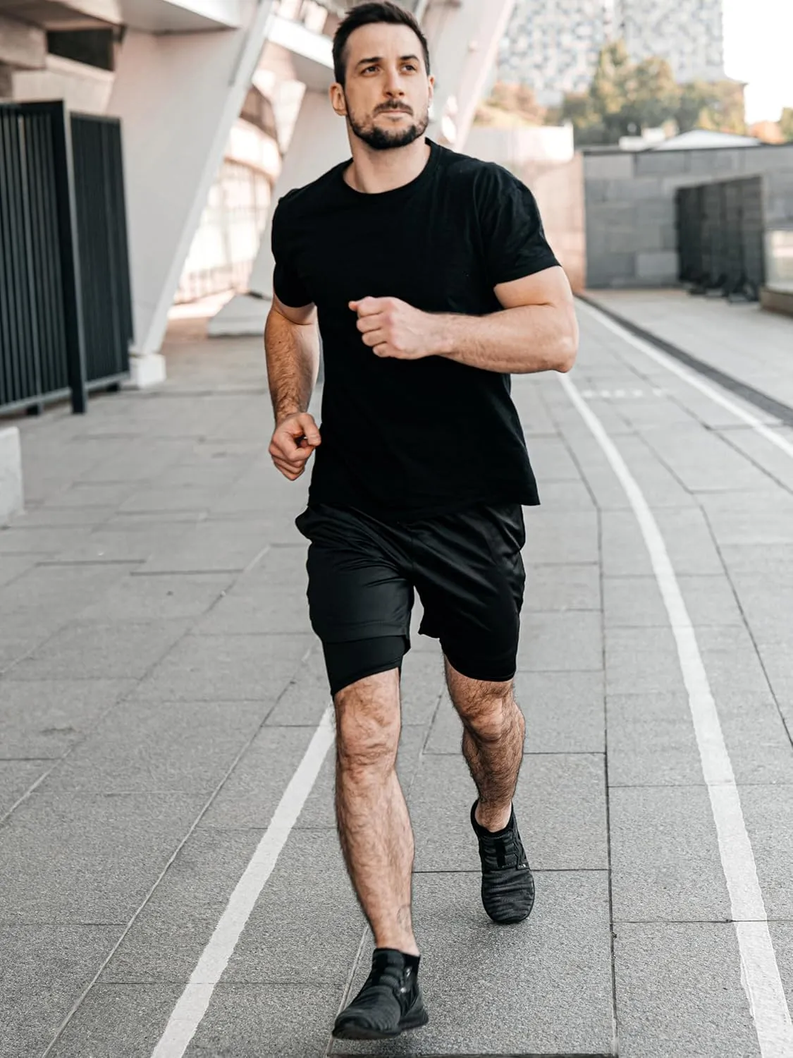 5 Pack Men's Dry Fit Shirts, Moisture Wicking Tees, Mesh Breathable Athletic Workout Fitness Short Sleeve