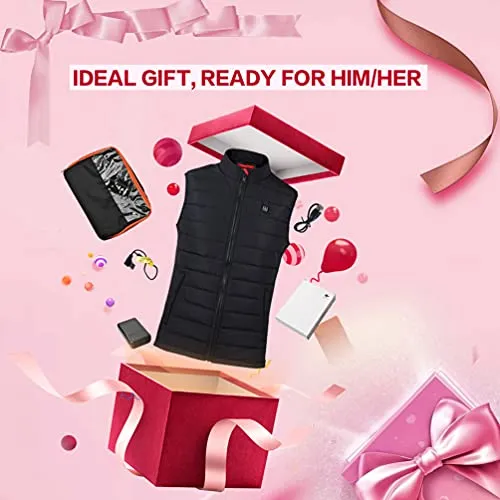 AICARSHI Heated Vest with Battery for Men Women Adjustable Lightweight Electric Heating Vest for Hiking (Medium, Men)