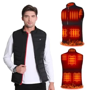 AICARSHI Heated Vest with Battery for Men Women Adjustable Lightweight Electric Heating Vest for Hiking (Medium, Men)