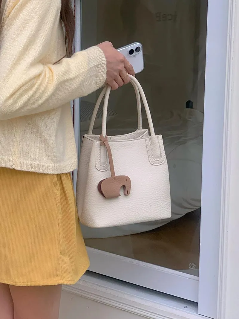 Axcone French Minimalist Bucket Handbag - Easy and Stylish for Work and Weekends