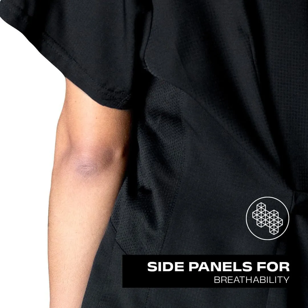 Barber Strong The Women's Barber Jacket, Hair Repellent, Vented Side Panels, 2-Way Zipper, Moisture Wicking