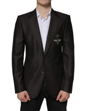 Blazer Brown Green Bee Wool Jacket Coat