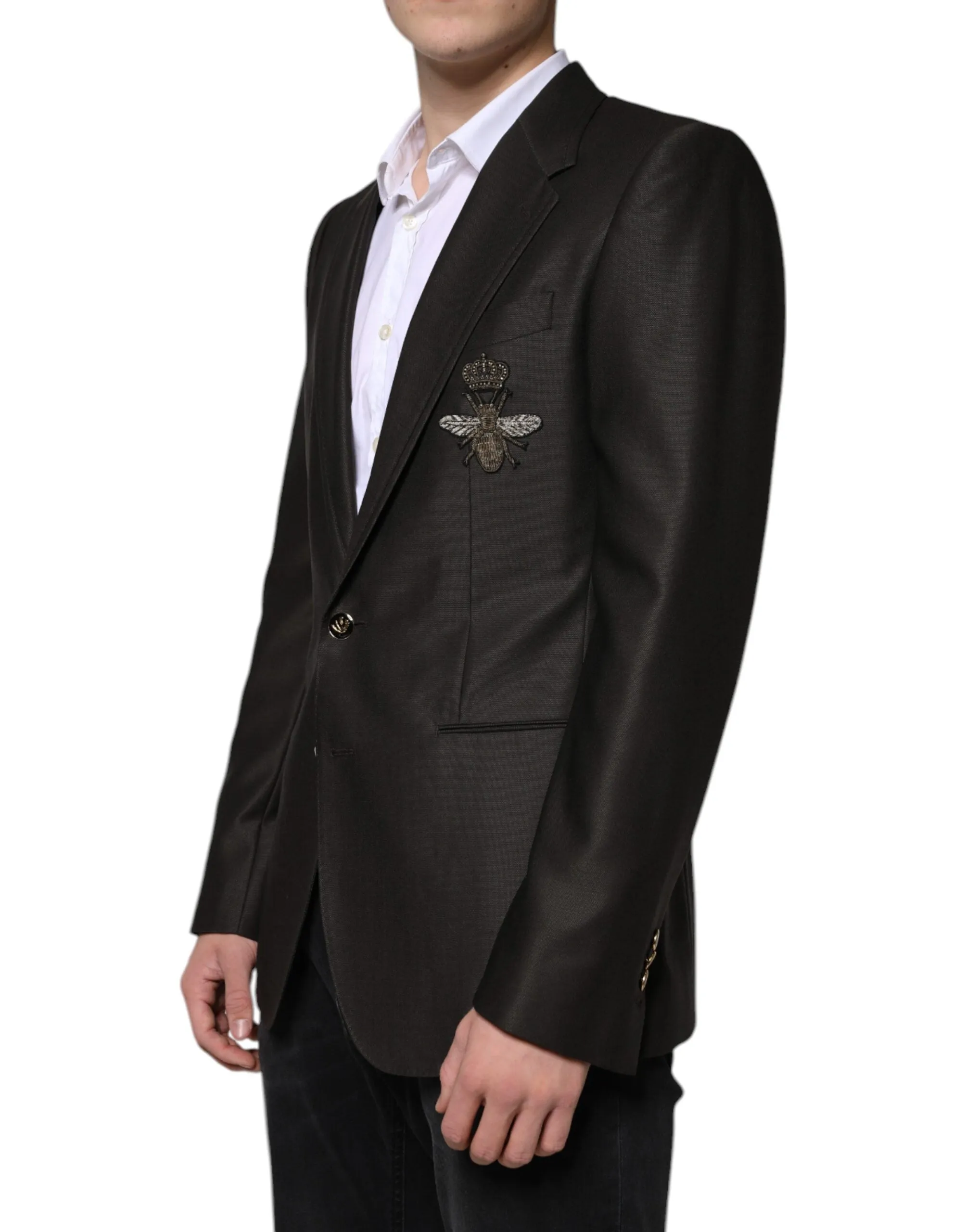 Blazer Brown Green Bee Wool Jacket Coat