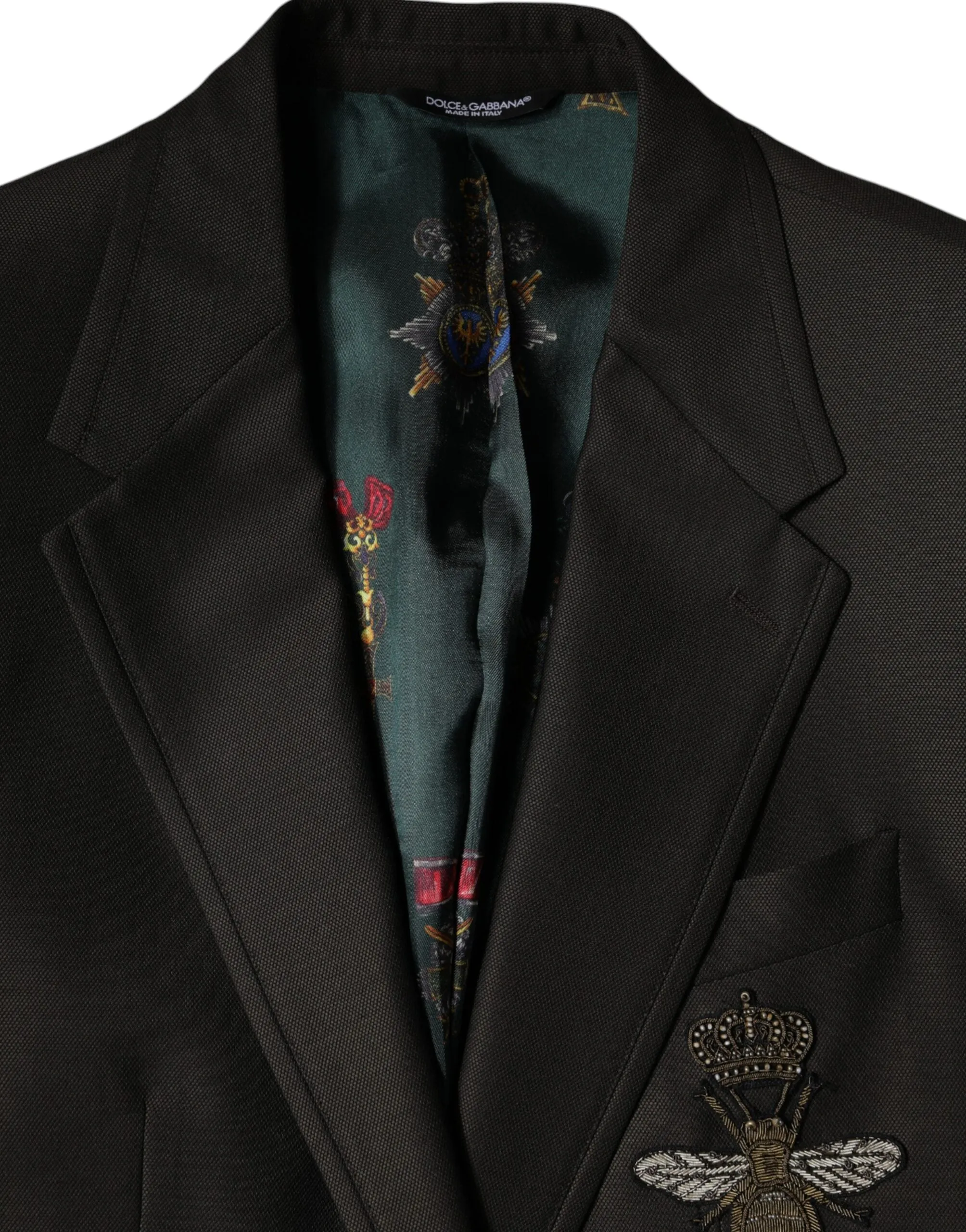 Blazer Brown Green Bee Wool Jacket Coat