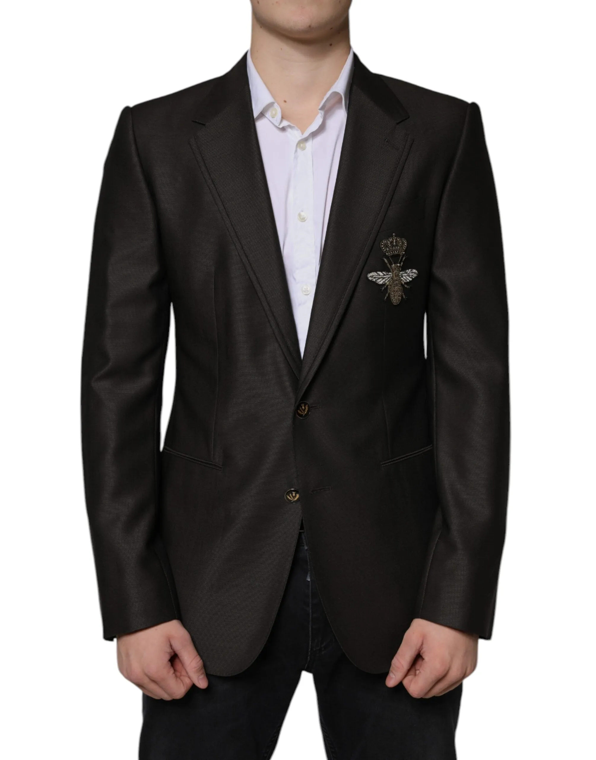 Blazer Brown Green Bee Wool Jacket Coat