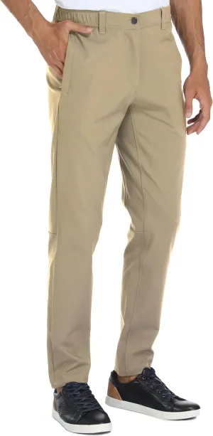 BLUE CHILL Elite Golf Pants for Men, Water Resistant All-Weather Casual Pants, Soft Lightweight, Secure Zip Pockets, Slim Fit