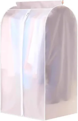 Breathable Garment Bag, Translucent Frosted Garmet BagClear Garment Bags for Hanging Clothesfor Suits, Dresses, and Coats(11.8in/30cm)