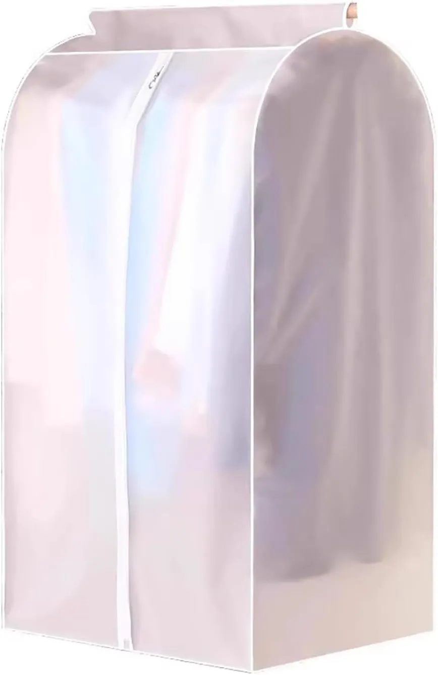 Breathable Garment Bag, Translucent Frosted Garmet BagClear Garment Bags for Hanging Clothesfor Suits, Dresses, and Coats(11.8in/30cm)