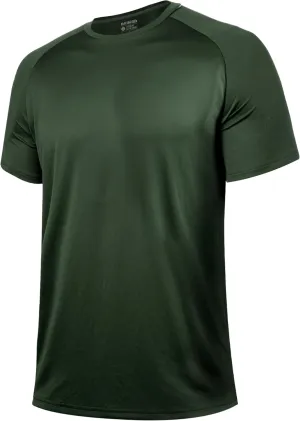 BRISIRA Coolmax Cooling Workout Shirts for Men Quick Dry Fit Moisture Wicking Gym Tshirts Athletic Active Short Sleeve Tees