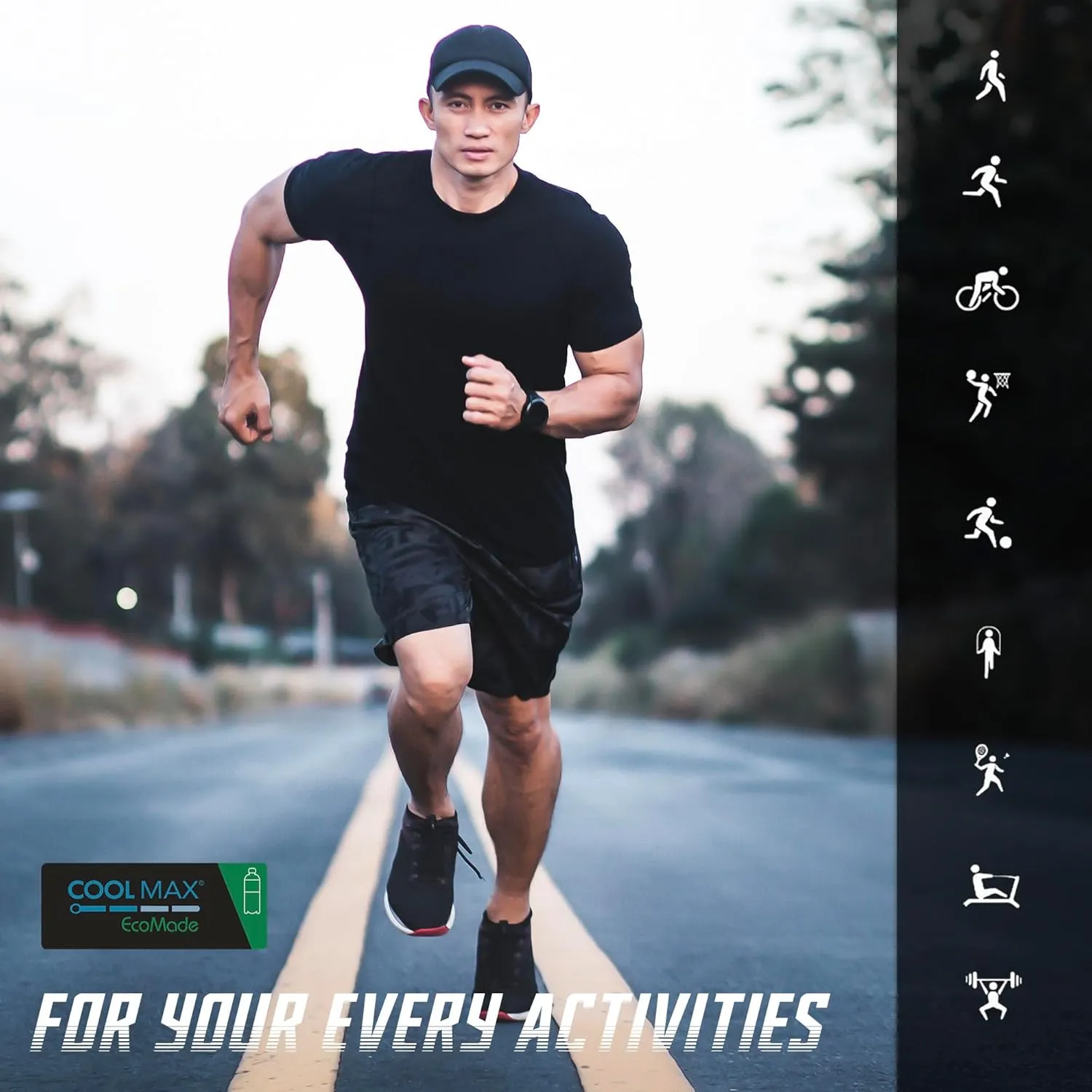 BRISIRA Coolmax Cooling Workout Shirts for Men Quick Dry Fit Moisture Wicking Gym Tshirts Athletic Active Short Sleeve Tees