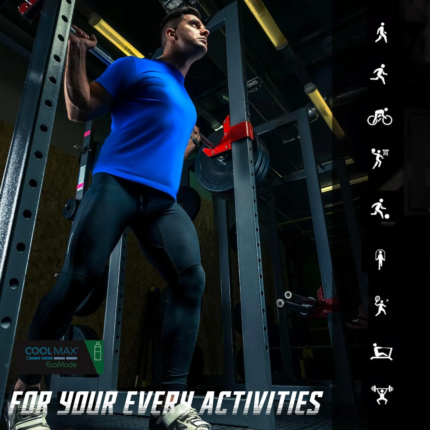 BRISIRA Coolmax Cooling Workout Shirts for Men Quick Dry Fit Moisture Wicking Gym Tshirts Athletic Active Short Sleeve Tees