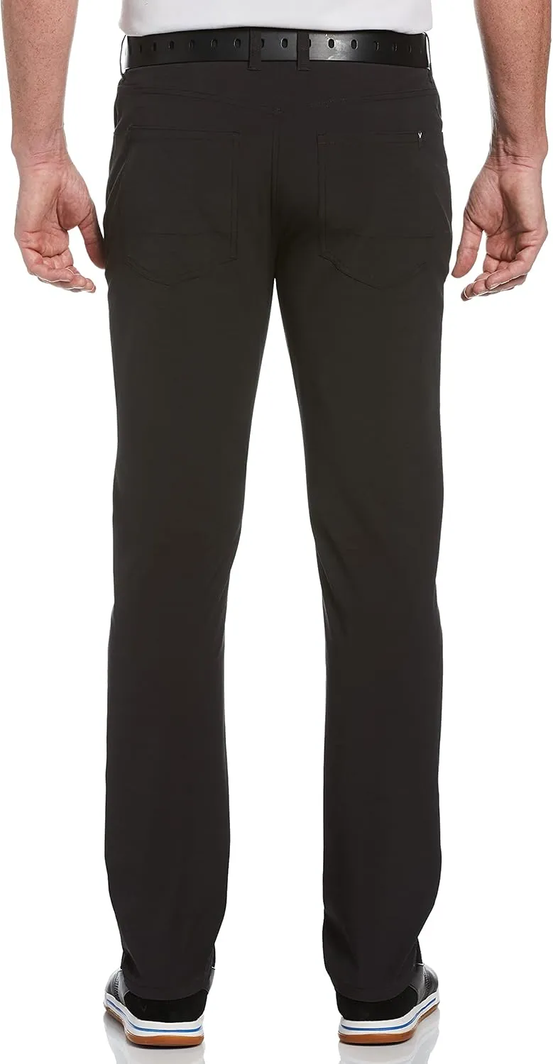 Callaway Mens EverPlay 5-Pocket Golf Pants with Comfort Waistband, Stretch Non-Iron Fabric, Moisture-Wicking, Tapered Fit