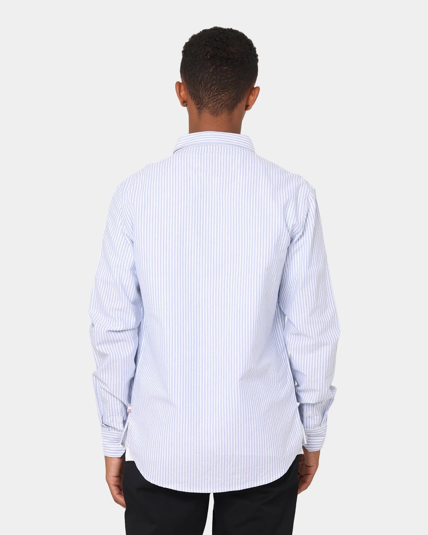 Carre Mono Oxford Button Up Shirt White/LightBlue