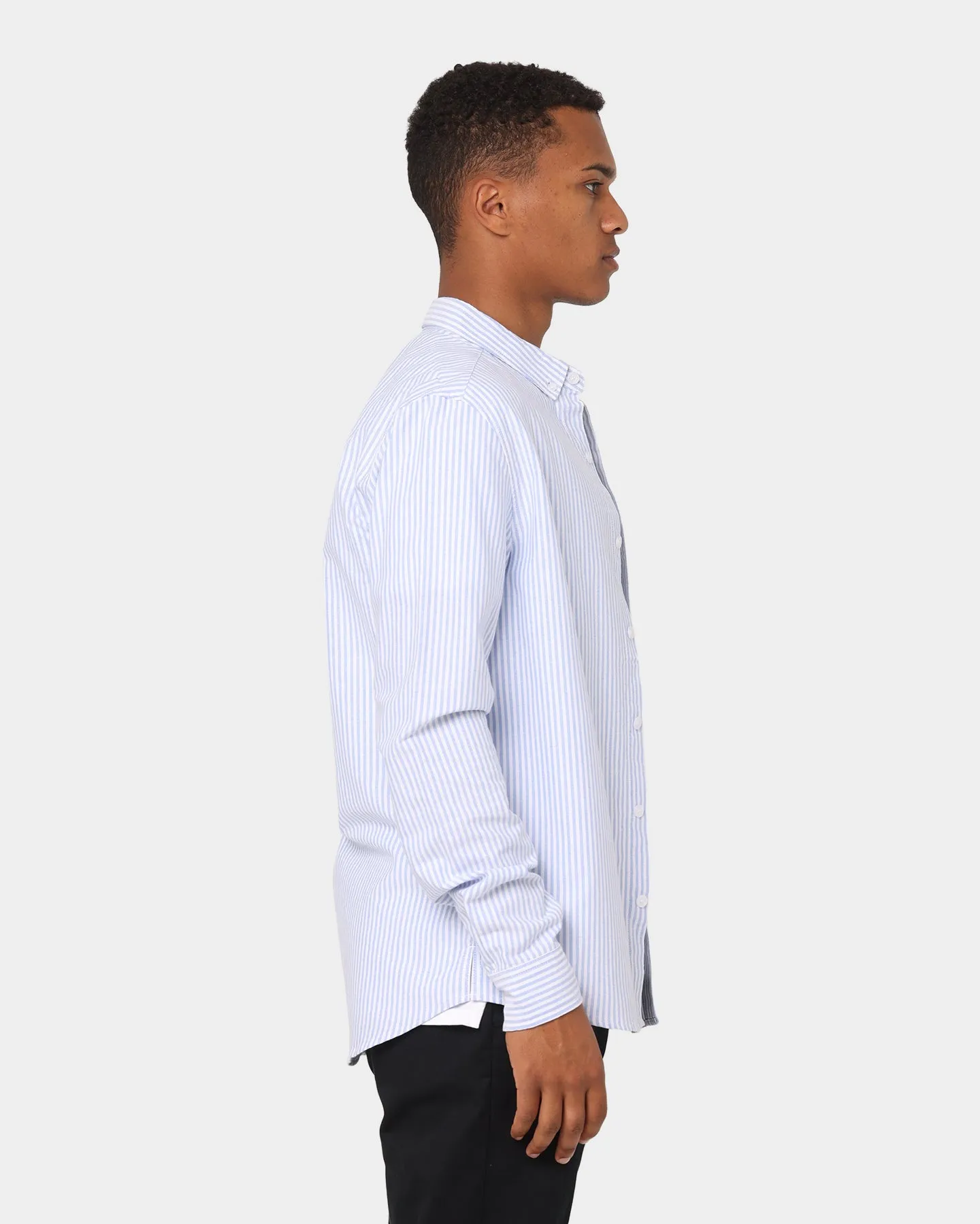 Carre Mono Oxford Button Up Shirt White/LightBlue