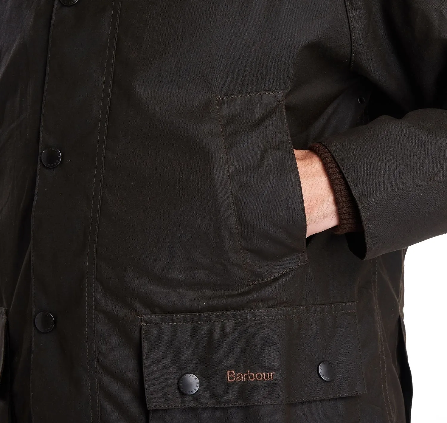 Classic Bedale Waxed Jacket in Olive by Barbour