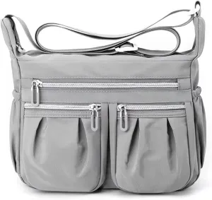 Crossbody Bag for Women Minimalist Pleated Shoulder Handbag Waterproof Messenger Purse Casual Lightweight Pocketbooks