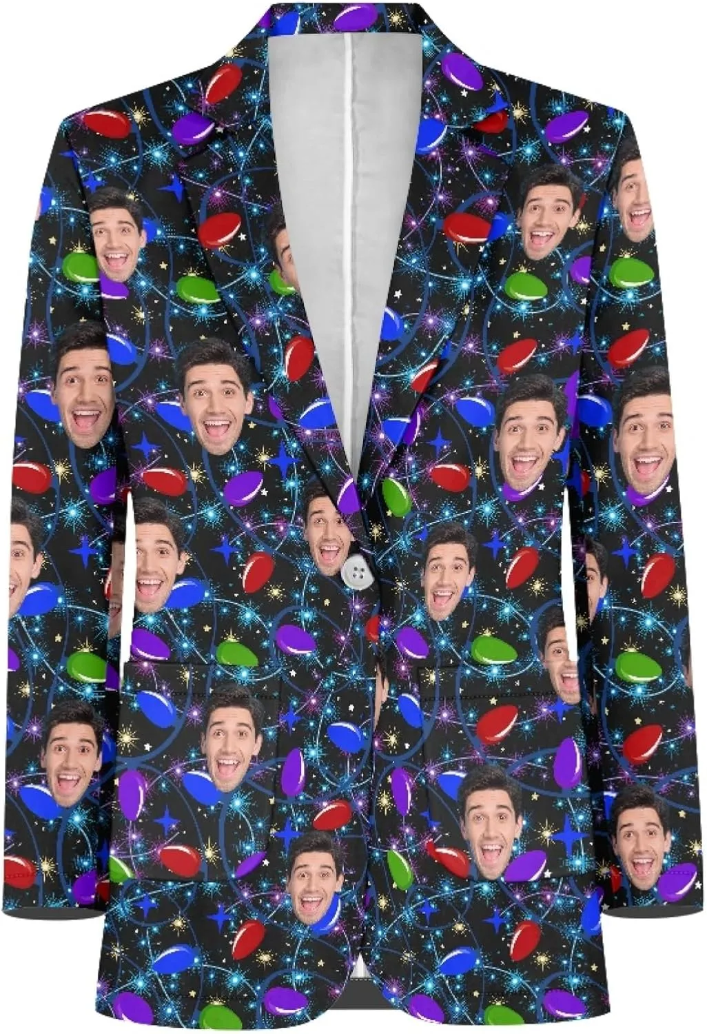 Custom Face Blazers for Couple-Personalized Jacket Blazer with Fun Picture Fashion Casual Sport Coats Gag Gift for Men Women