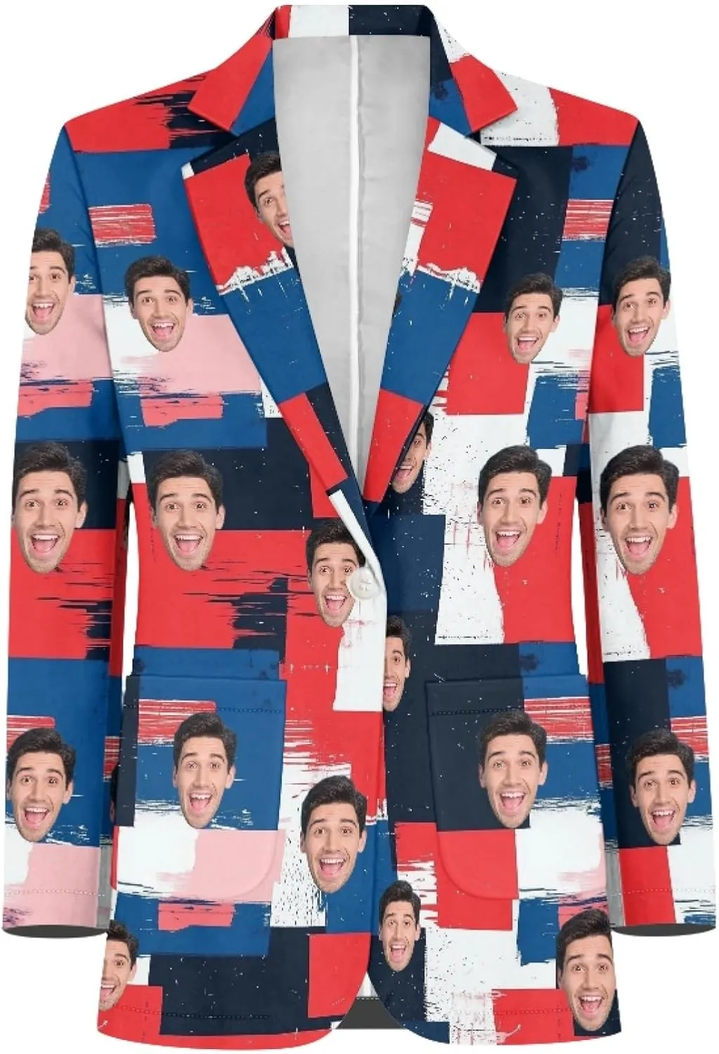 Custom Face Blazers for Couple-Personalized Jacket Blazer with Fun Picture Fashion Casual Sport Coats Gag Gift for Men Women