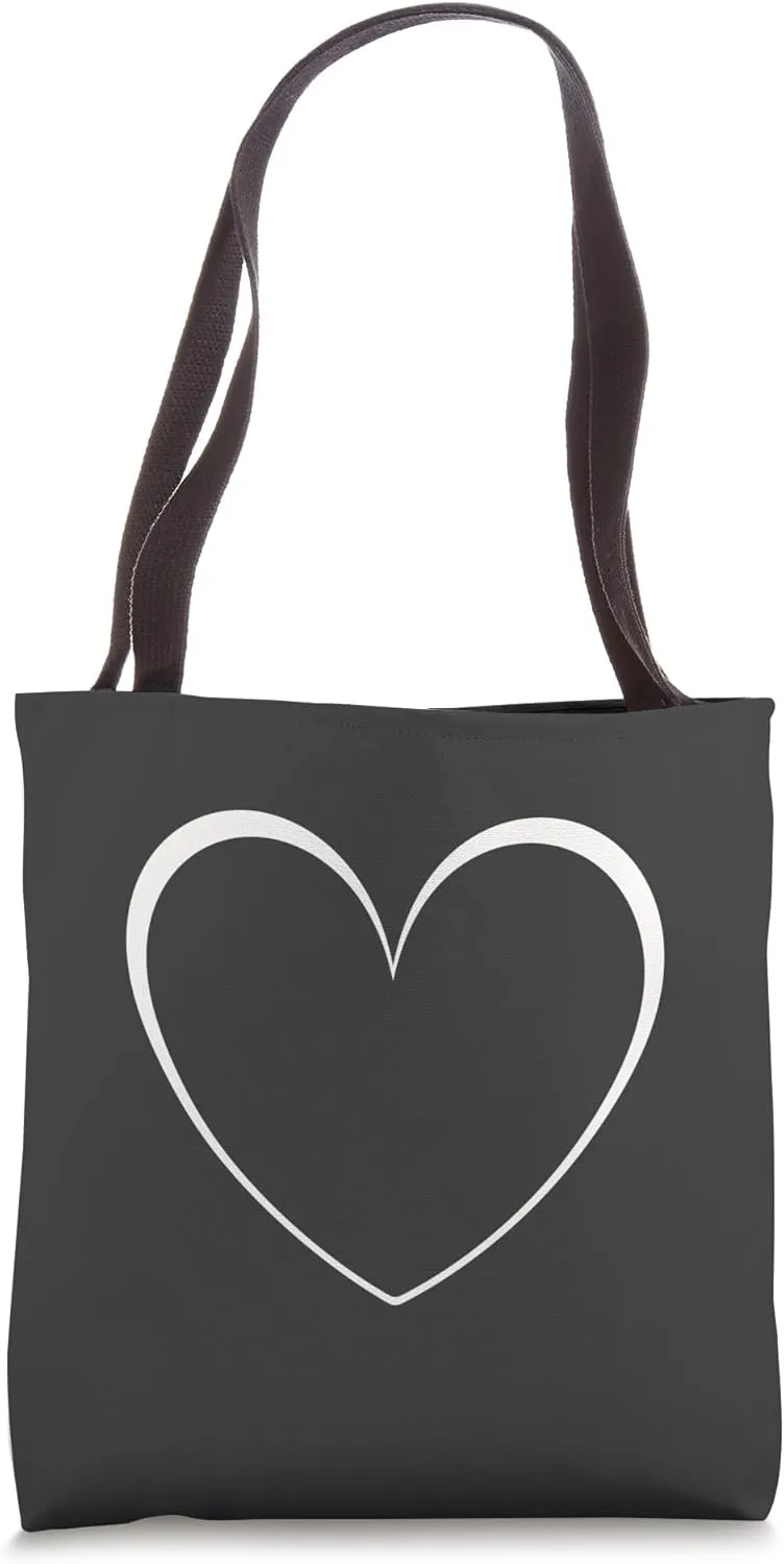 Cute Heart Minimalist Heart Love for Girls Tote Bag