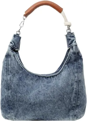 Denim Shoulder Bag Women Retro Canvas Tote Bag Casual Lightweight Top Handle Clutch Handbag Cute Hobo Bags Work Travel