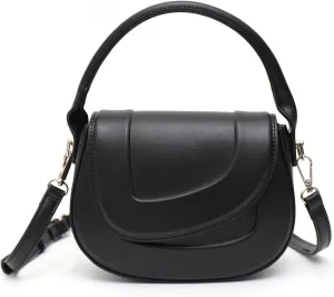 elegant minimalist saddle shoulder bag