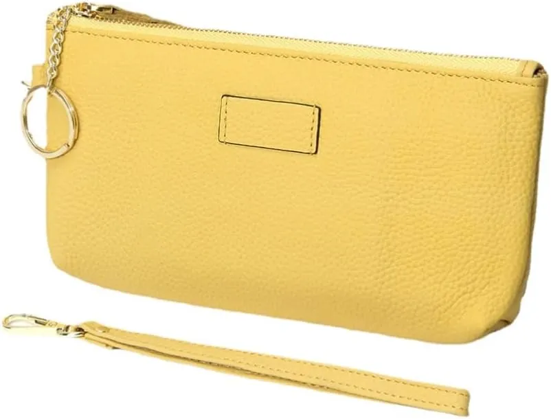 Genuine Leather Clutch Wallet Long Purse Wristlet Phone Pouch for Women, Slim and Minimalist