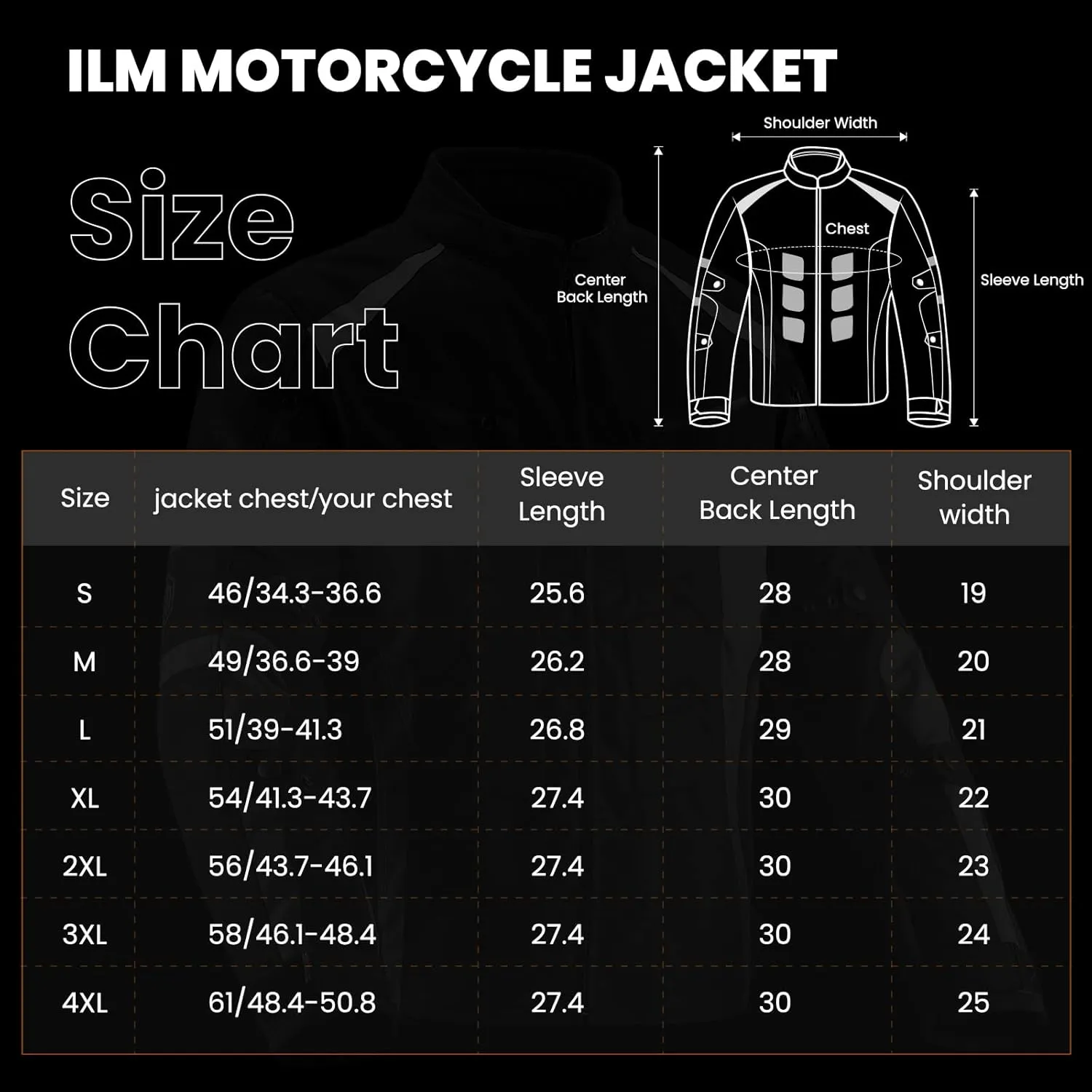 ILM Motorcycle Jacket with CE Armor for Men Enduro Touring Dualsport Riding Water Resistant Textile All-weather B02
