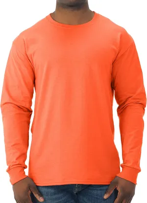 Jerzees Men's Dri-Power Cotton Blend Long Sleeve Tees, Moisture Wicking, Odor Protection, UPF 30 , Sizes S-3x
