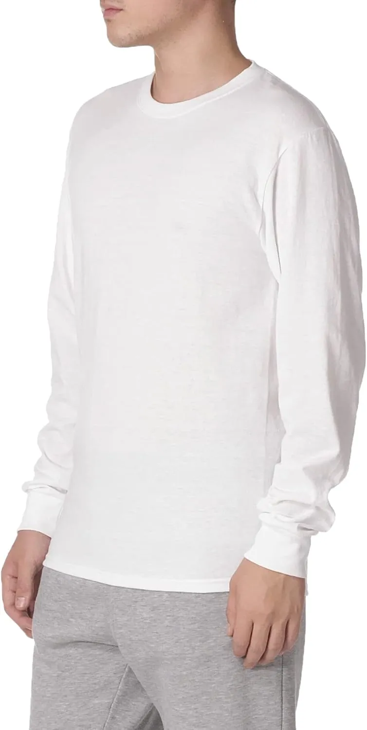 Jerzees Men's Dri-Power Cotton Blend Long Sleeve Tees, Moisture Wicking, Odor Protection, UPF 30 , Sizes S-3x