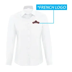 LADIES' PREMIUM BUTTON DOWN SHIRT (FRENCH LOGO)