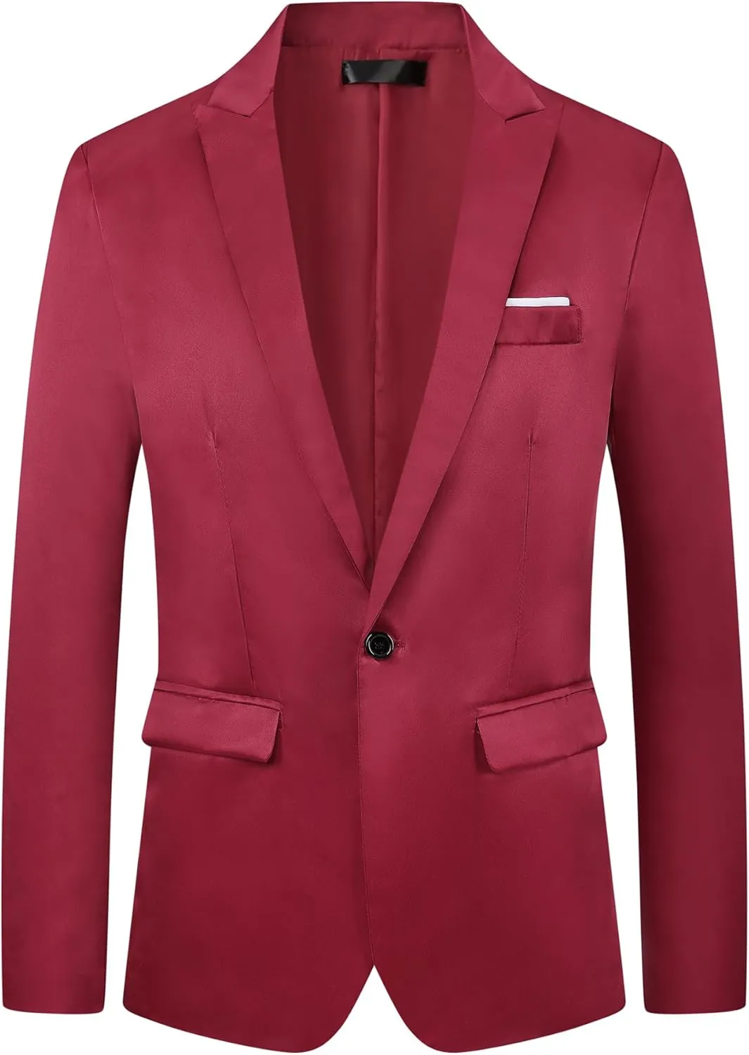 Lars Amadeus Formal Blazer for Men's Single Breasted Peak Lapel Business Suit Jacket Classic Sport Coats