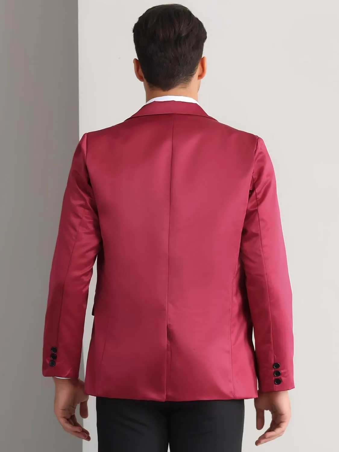 Lars Amadeus Formal Blazer for Men's Single Breasted Peak Lapel Business Suit Jacket Classic Sport Coats