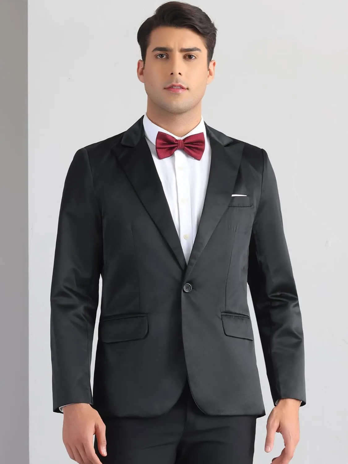 Lars Amadeus Formal Blazer for Men's Single Breasted Peak Lapel Business Suit Jacket Classic Sport Coats
