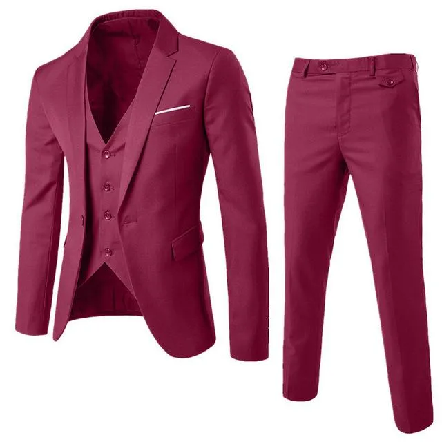 Men Blazer Suit Set Man Male Tuxedo Trouses