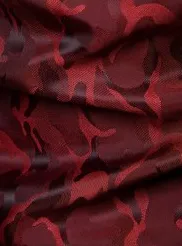 Mens Dress Shirt  Burgundy Camouflage