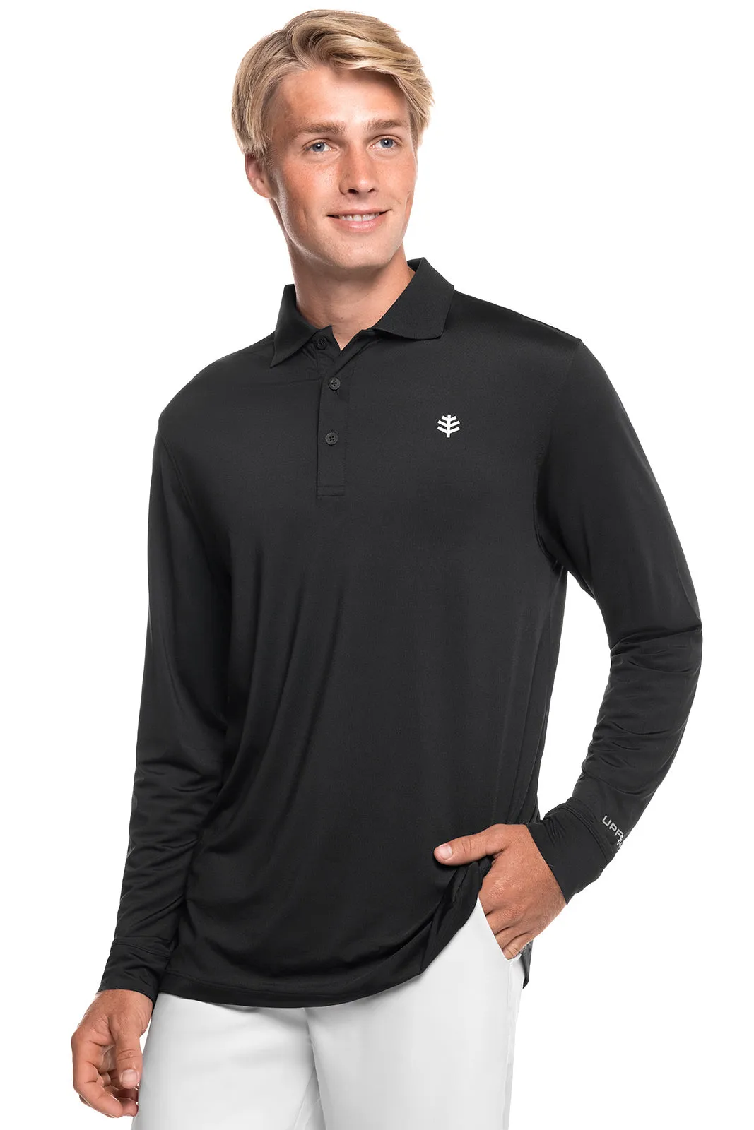 Men's Erodym Long Sleeve Polo | Black