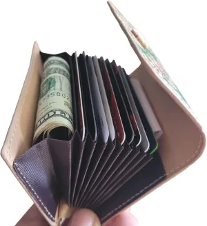Minimalist CORK wallet, accordion wallet credit card holder (Porto Tiles)