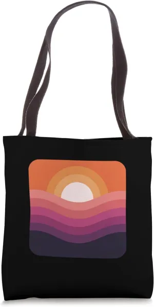 minimalist landscape sunny layered color block Tote Bag