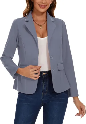 MINTLIMIT Blazers for Women Business Casual Long Sleeve Notched Lapel Button Work Office Blazers Jackets with Pockets