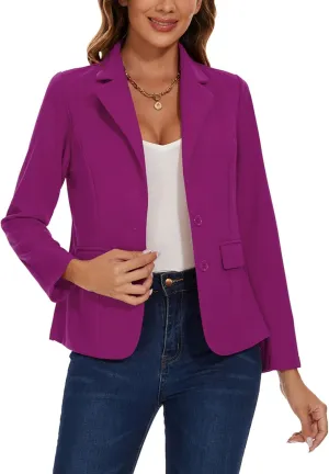MINTLIMIT Blazers for Women Business Casual Long Sleeve Notched Lapel Button Work Office Blazers Jackets with Pockets