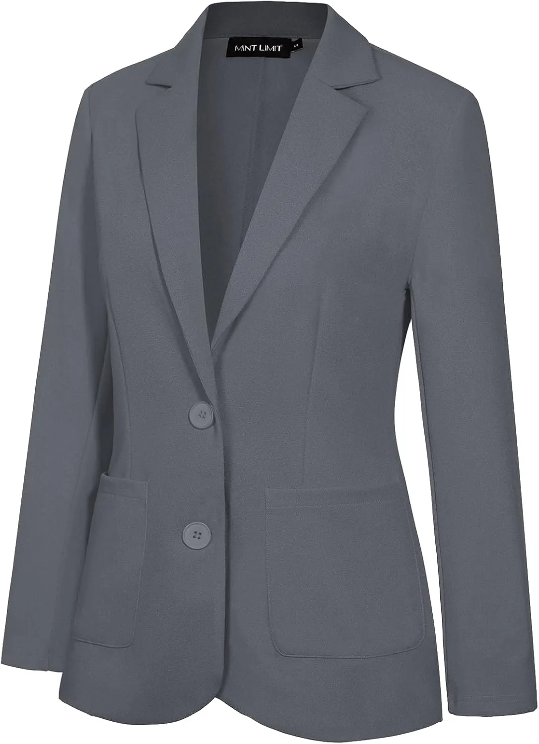 MINTLIMIT Womens Casual Long Sleeve Blazer Button Front Notch Lapel Work Office Business Blazers Jackets with Pockets