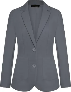 MINTLIMIT Womens Casual Long Sleeve Blazer Button Front Notch Lapel Work Office Business Blazers Jackets with Pockets