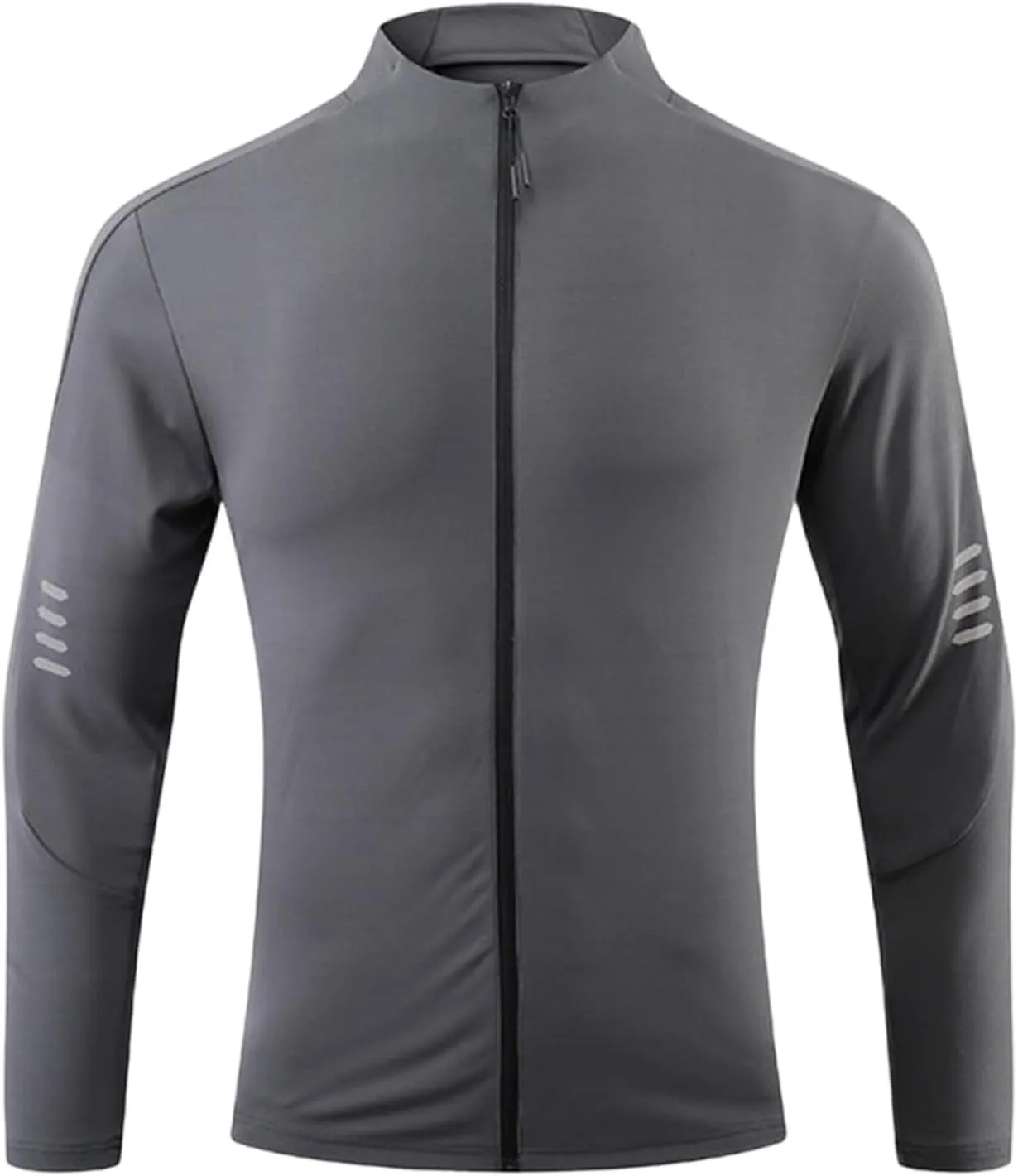 Moisture Wicking Shirts for Men Full Zip Quick Dry Long Sleeve Zipper Hoodie&Jacket Athletic Running Jacket M-3XL