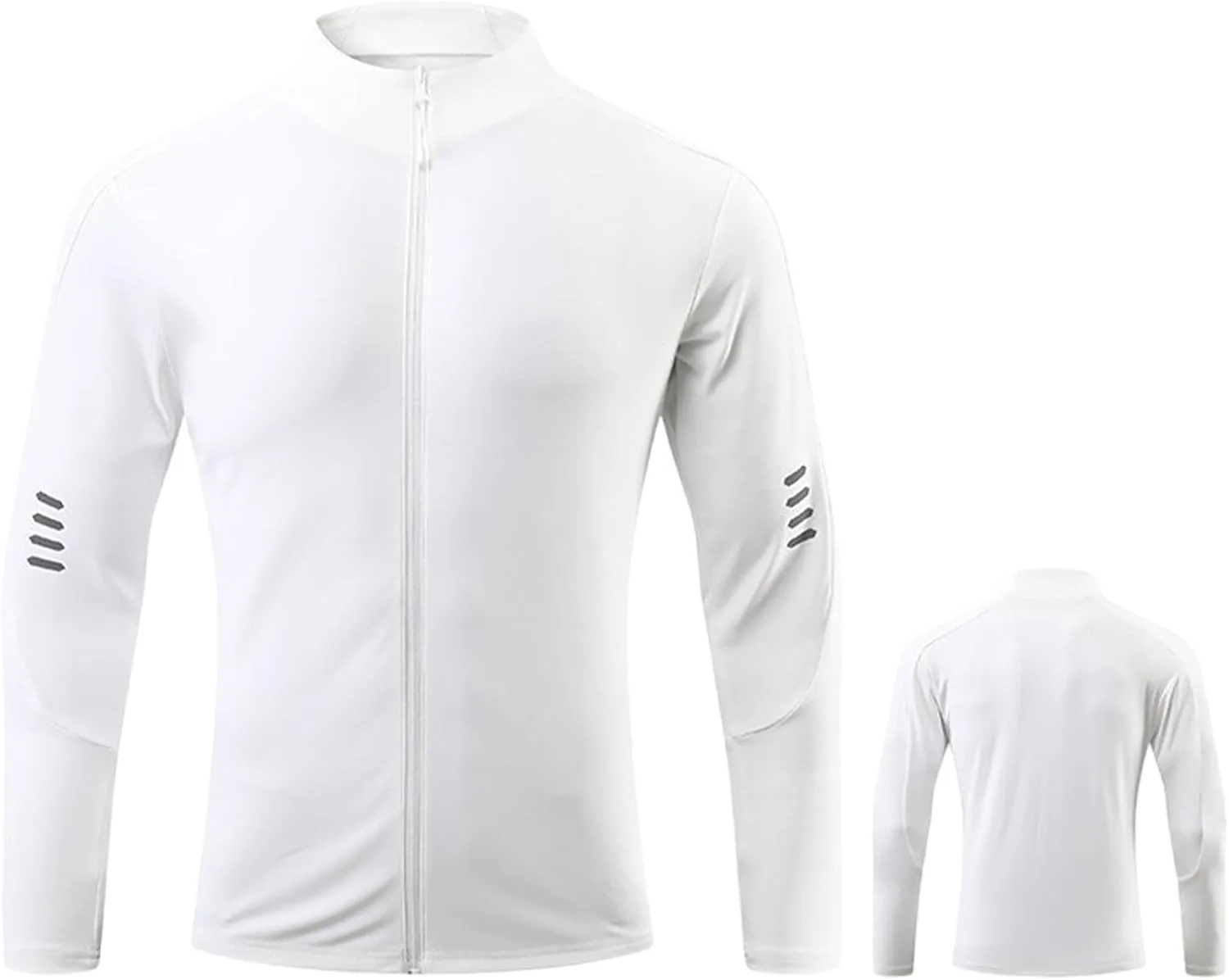 Moisture Wicking Shirts for Men Full Zip Quick Dry Long Sleeve Zipper Hoodie&Jacket Athletic Running Jacket M-3XL