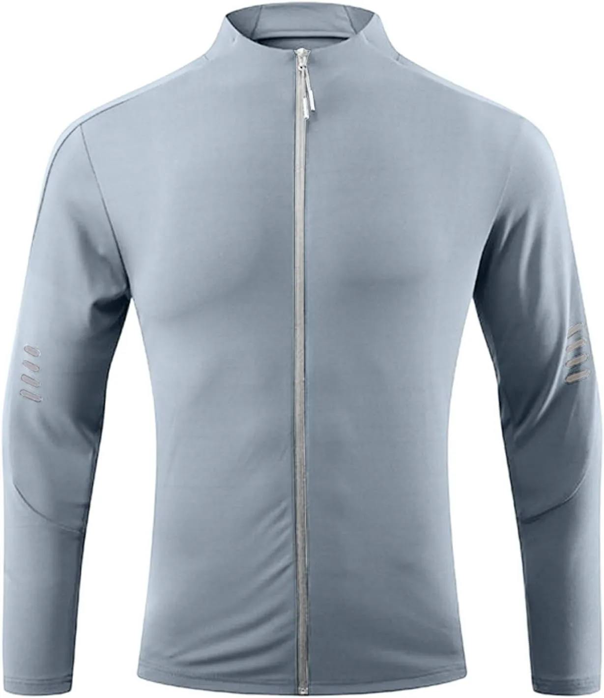 Moisture Wicking Shirts for Men Full Zip Quick Dry Long Sleeve Zipper Hoodie&Jacket Athletic Running Jacket M-3XL