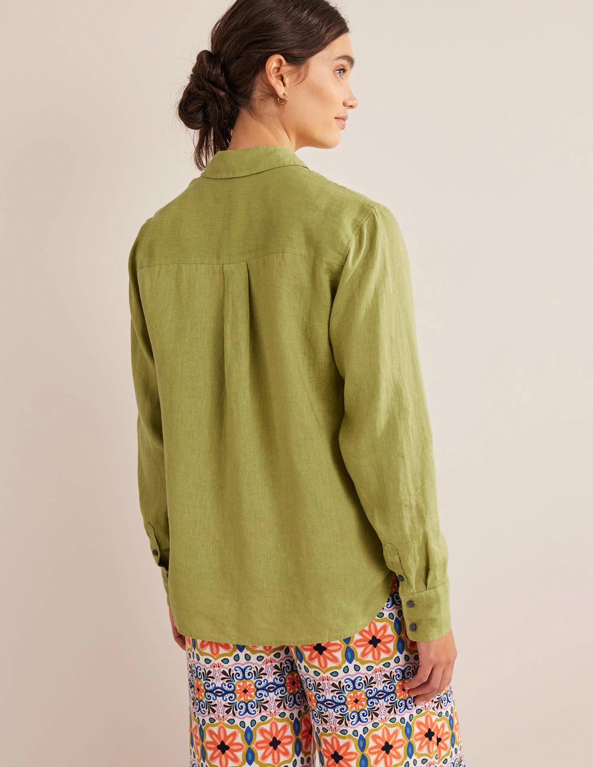 New Linen Shirt-Golden Lime